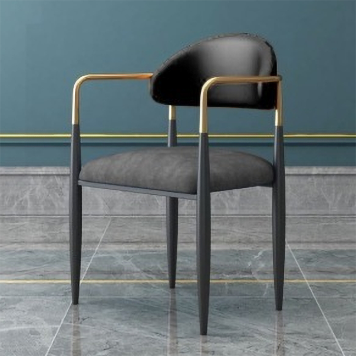Chaise de salle à manger de salle à manger à manger en métal contemporain pour la cuisine