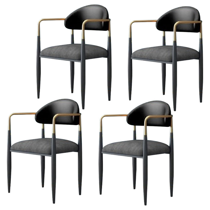 Chaise de salle à manger de salle à manger à manger en métal contemporain pour la cuisine