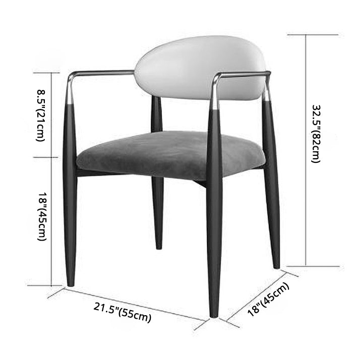Chaise de salle à manger de salle à manger à manger en métal contemporain pour la cuisine