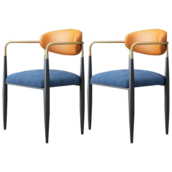 Chaise de salle à manger de salle à manger à manger en métal contemporain pour la cuisine
