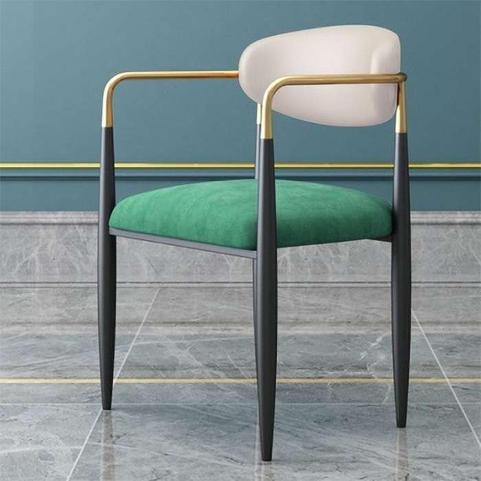Chaise de salle à manger de salle à manger à manger en métal contemporain pour la cuisine