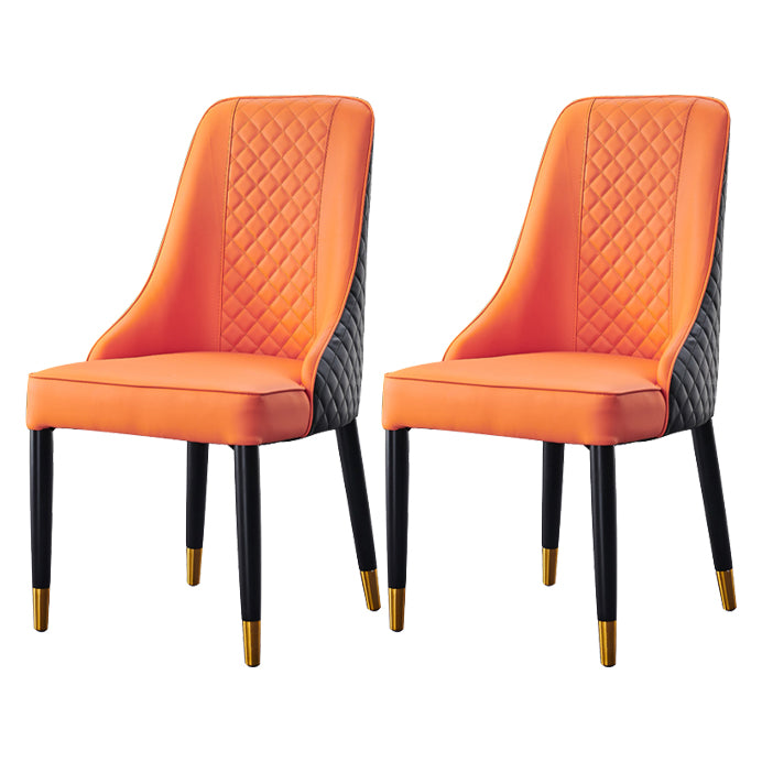 Scandinavian Style Wood Dining Chairs Dining Room Armless Parsons Chair