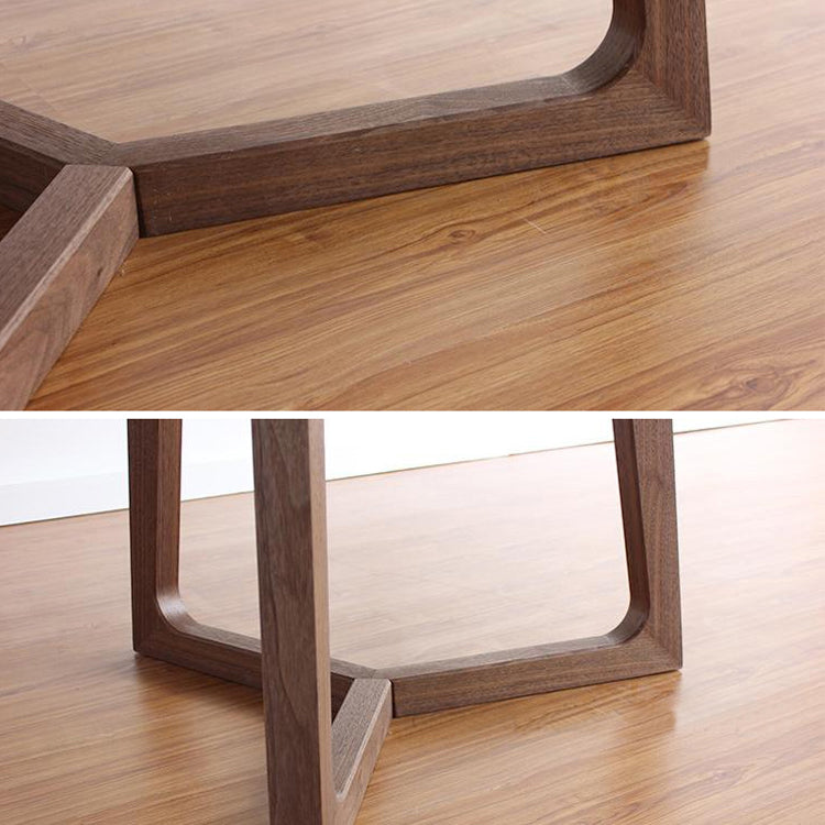 Mesa de madera maciza moderna Mesa de comedor redonda con base de pedestal de madera
