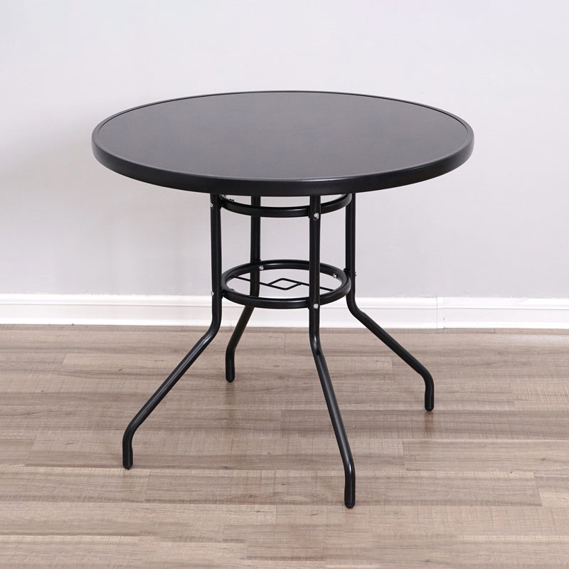 Runde Form Minimalistischer Stil Esstisch transparent fester Tisch mit Glas