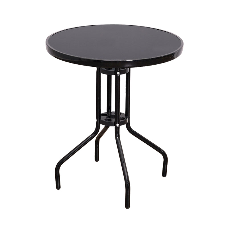 Runde Form Minimalistischer Stil Esstisch transparent fester Tisch mit Glas
