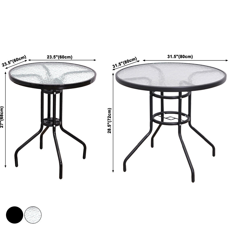Runde Form Minimalistischer Stil Esstisch transparent fester Tisch mit Glas