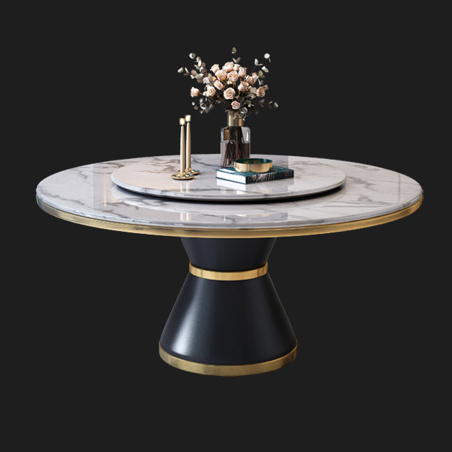 Table à manger en pierre entrée en métal moderne en métal pour cuisine et salle à manger