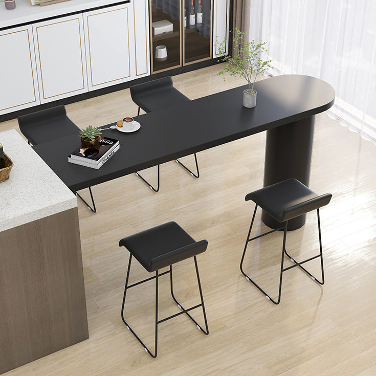 Eigentijdse eettafel dennen vaste houten tafel met dubbele voetstuk voor eetkamer
