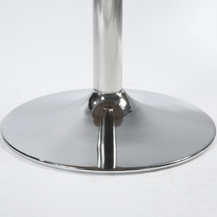 Moderne ronde eettafel van gehard glas met tulponderstel voor eetkamer