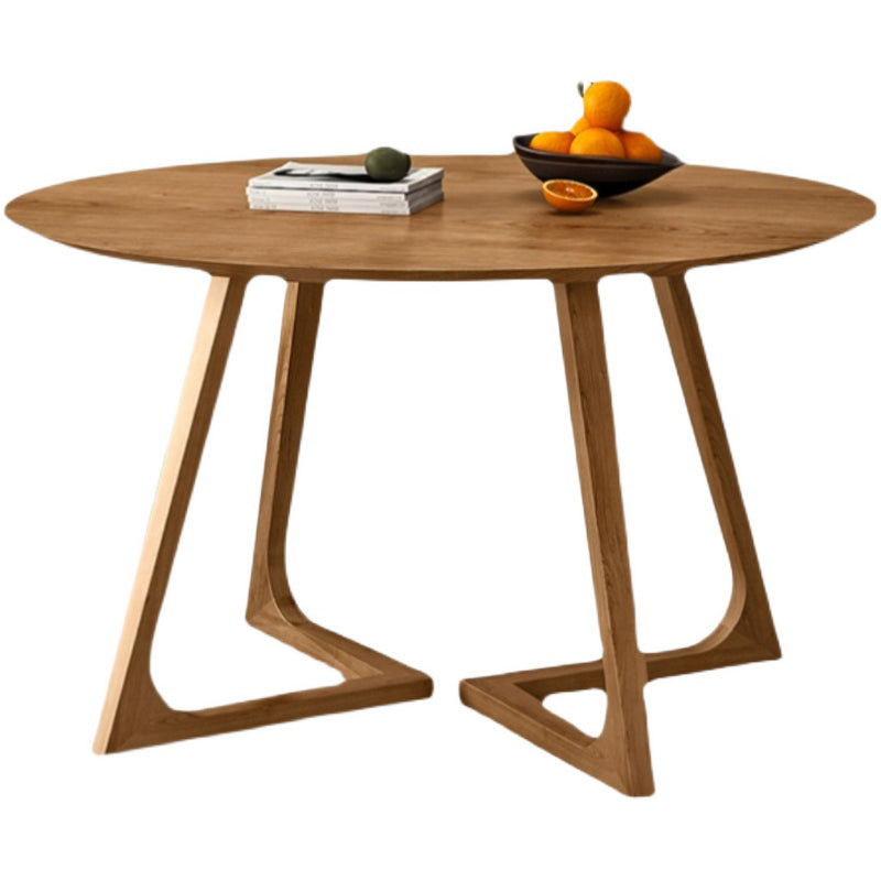 Round Pedestal Dining Site Table Contemporary Furniture with Pine Solid Wood