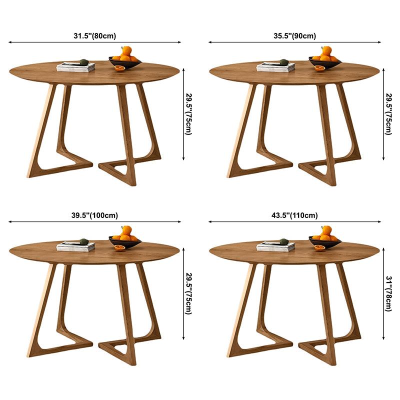 Round Pedestal Dining Site Table Contemporary Furniture with Pine Solid Wood