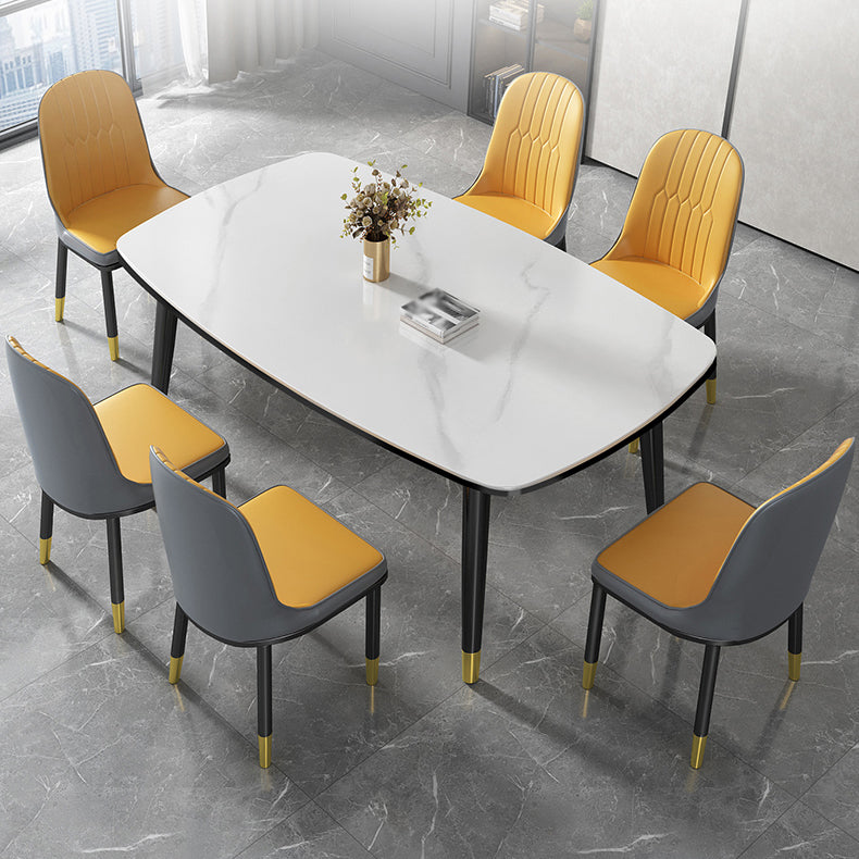 Modern Sintered Stone Standard Dining Table Rectangle Shape Dining Table for Kitchen