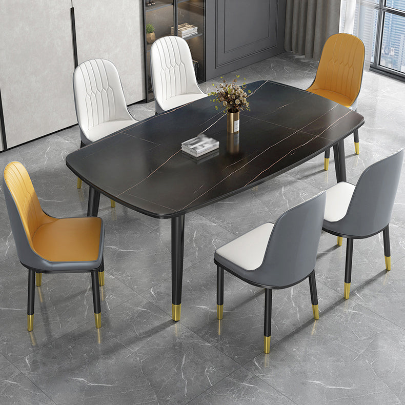 Modern Sintered Stone Standard Dining Table Rectangle Shape Dining Table for Kitchen