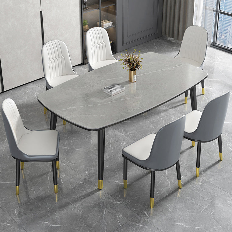 Modern Sintered Stone Standard Dining Table Rectangle Shape Dining Table for Kitchen