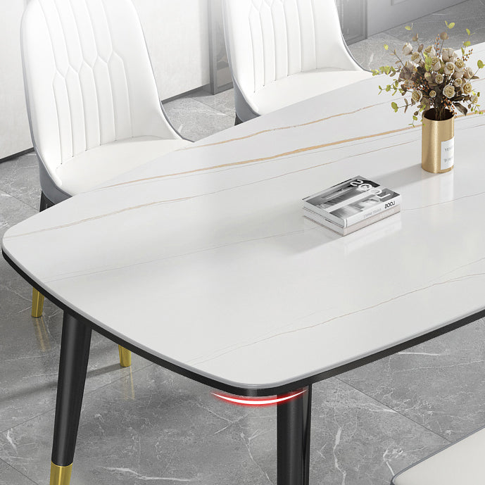 Modern Sintered Stone Standard Dining Table Rectangle Shape Dining Table for Kitchen