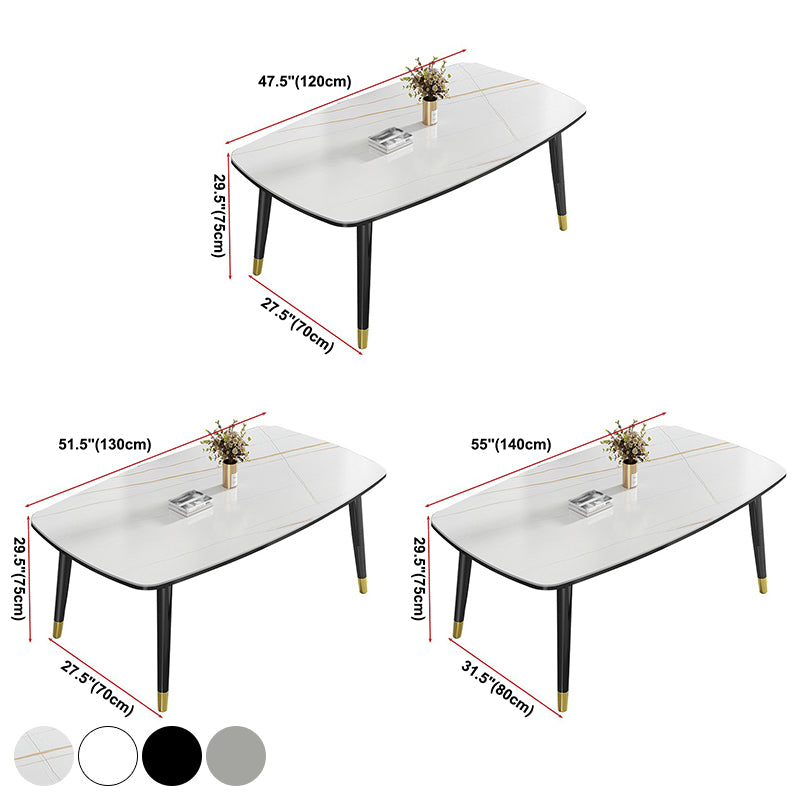 Modern Sintered Stone Standard Dining Table Rectangle Shape Dining Table for Kitchen