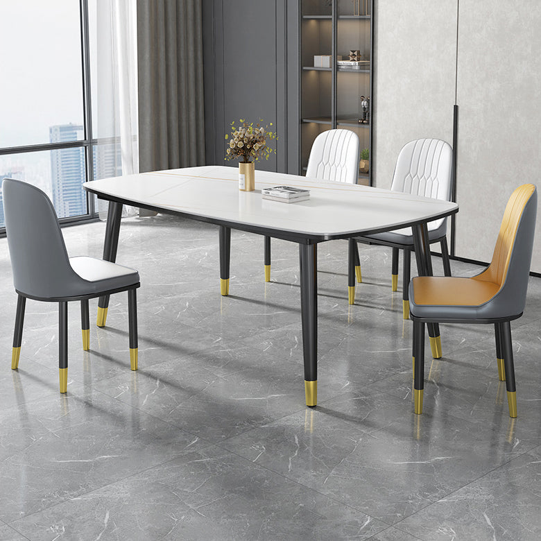 Modern Sintered Stone Standard Dining Table Rectangle Shape Dining Table for Kitchen