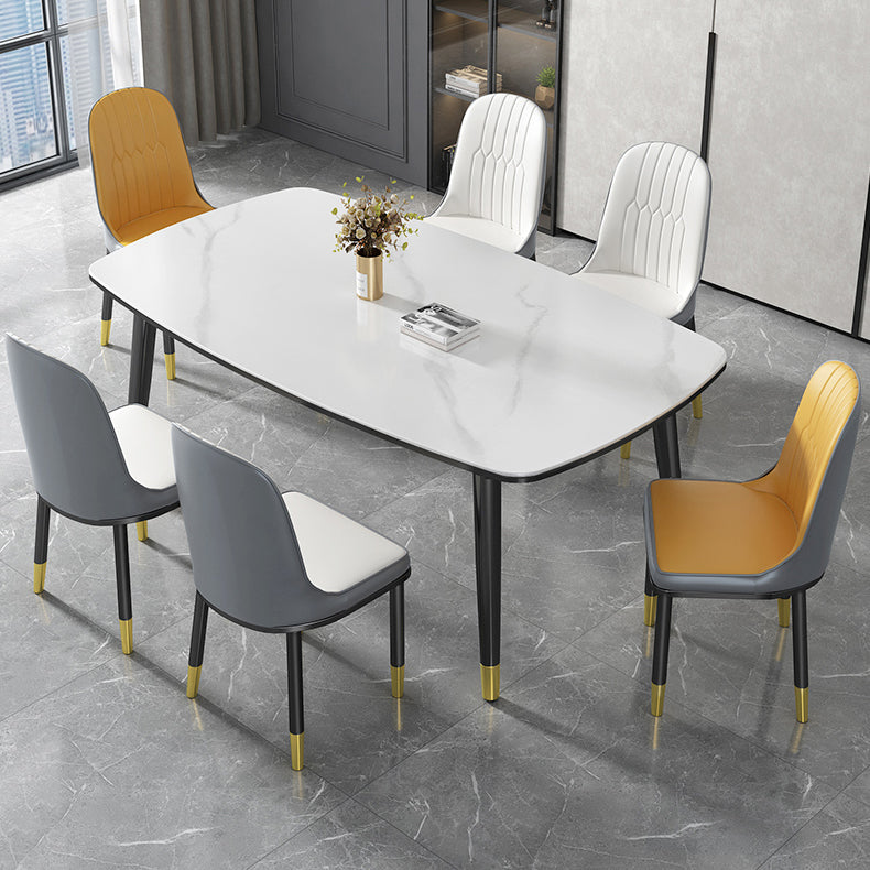Modern Sintered Stone Standard Dining Table Rectangle Shape Dining Table for Kitchen