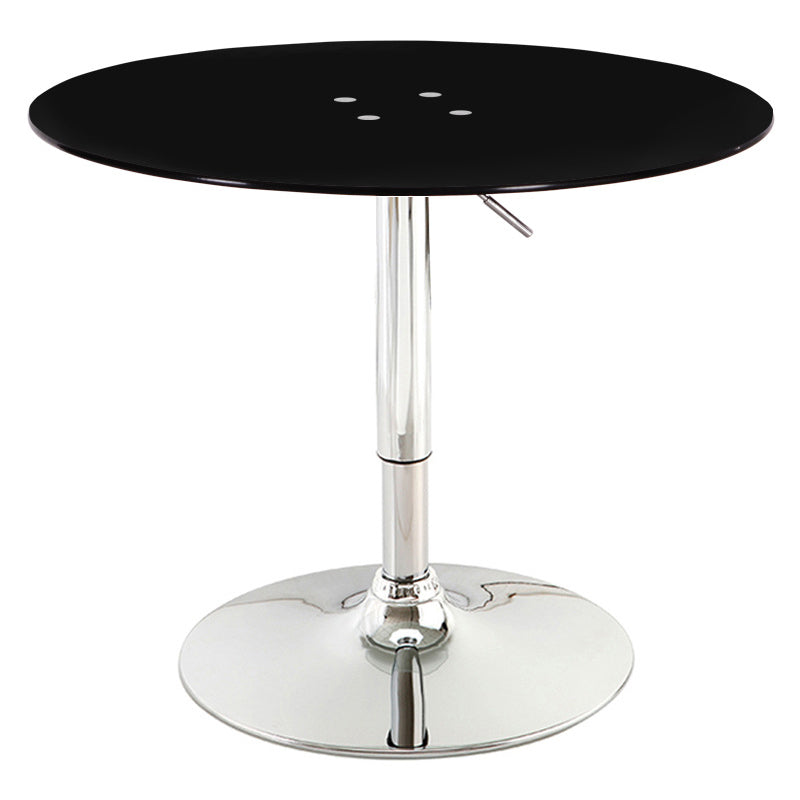 Modern Round Dining Room Table Tempered Glass Table with Pedestal Base for Home Kitchen Dinner