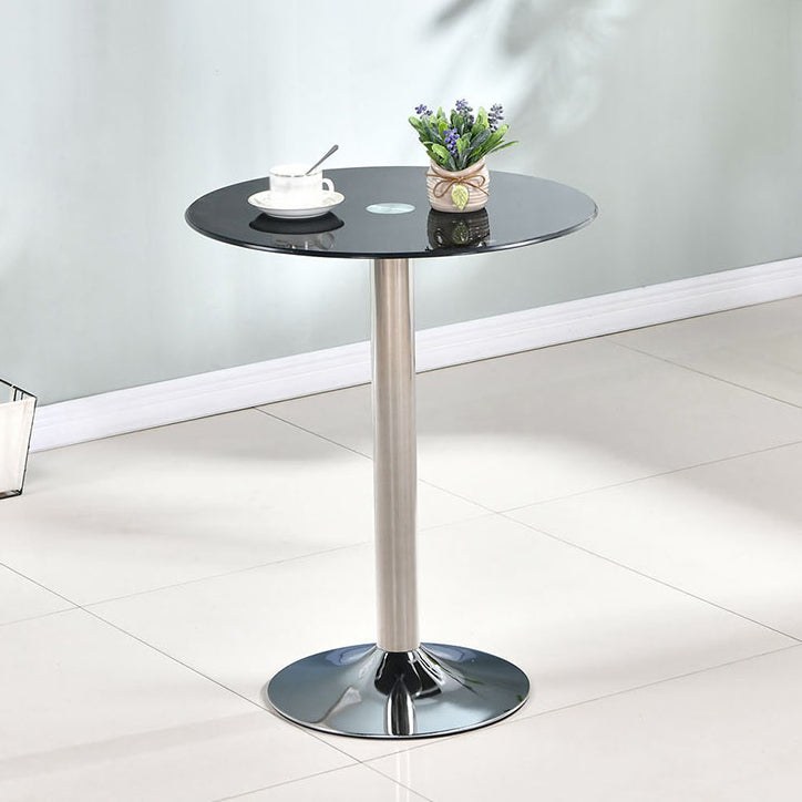 Modern Style Glass Kitchen Dining Table Round Table with Tulip Base for Home Use