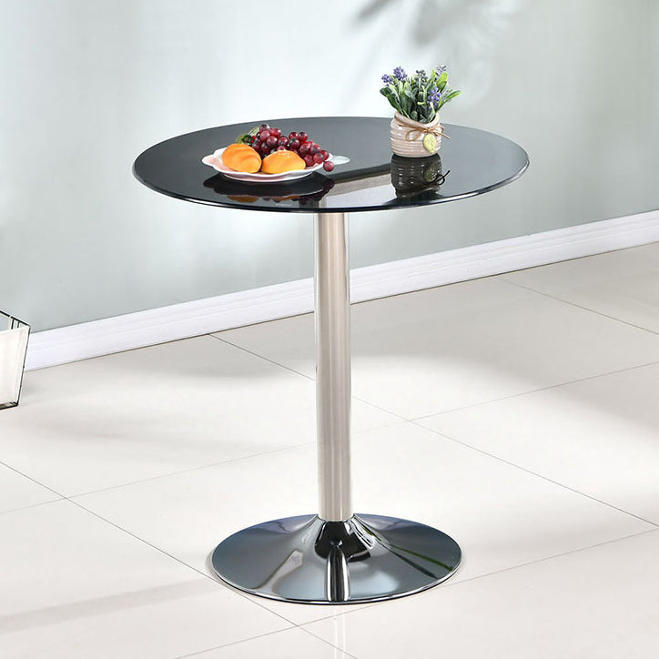 Modern Style Glass Kitchen Dining Table Round Table with Tulip Base for Home Use