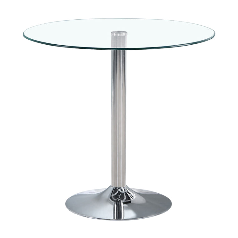 Modern Style Glass Kitchen Dining Table Round Table with Tulip Base for Home Use