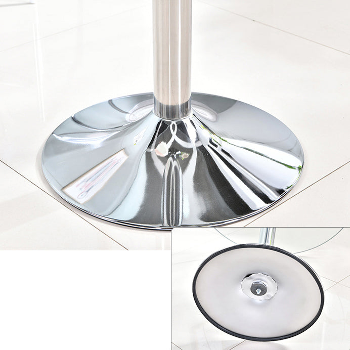 Modern Style Glass Kitchen Dining Table Round Table with Tulip Base for Home Use