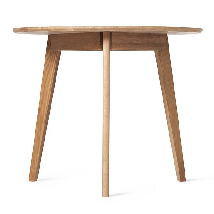 Solid Wood Tripod Base Dining Table Simplicity Style Round Dinette Table