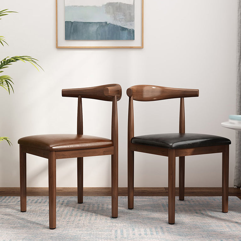 Contemporary Style Metal Chair Kitchen Dining Room Open Back Side Chairs