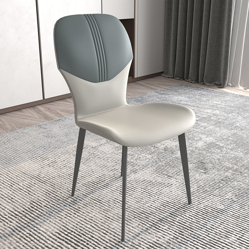 Contemporary Style Metal Dining Chairs Wingback Side Chairs for Kitchen