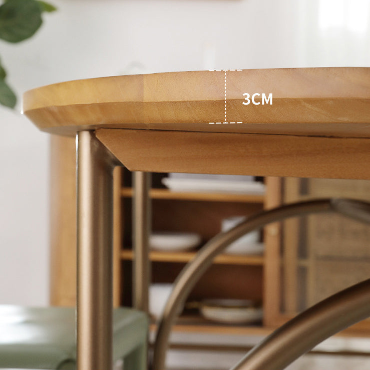 Moderner Stil Masster Holz Esstisch Brauner ovaler Tisch mit 4 Beinen für Esszimmer