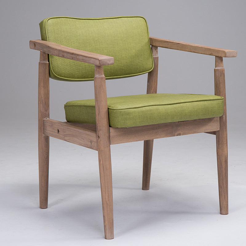 Traditional Style Rubber Wood Chairs Open Back Side Kitchen Dining Chair
