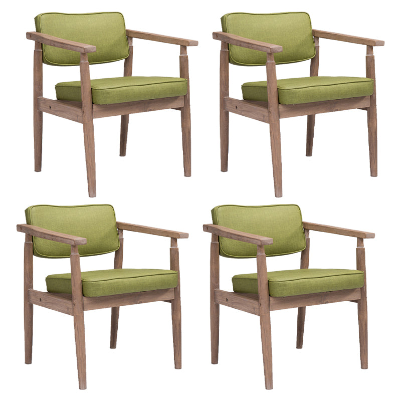 Traditional Style Rubber Wood Chairs Open Back Side Kitchen Dining Chair