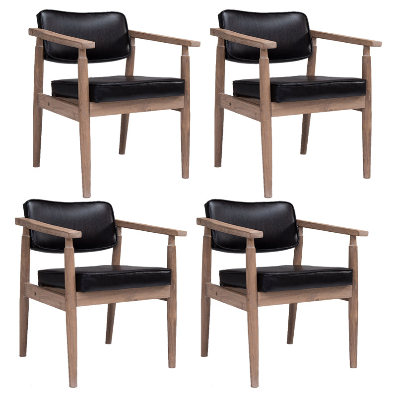 Traditional Style Rubber Wood Chairs Open Back Side Kitchen Dining Chair
