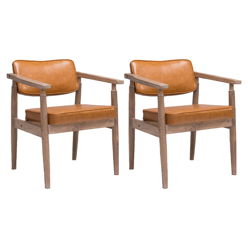 Traditional Style Rubber Wood Chairs Open Back Side Kitchen Dining Chair