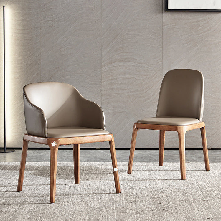 Chaises de salle à manger en bois de style scandinave, chaise sans bras à dossier solide pour salle à manger
