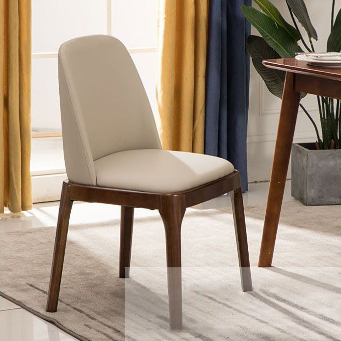Chaises de salle à manger en bois de style scandinave, chaise sans bras à dossier solide pour salle à manger