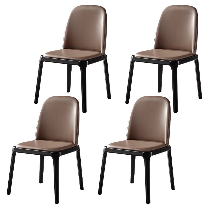 Chaises de salle à manger en bois de style scandinave, chaise sans bras à dossier solide pour salle à manger
