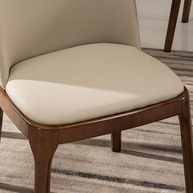 Chaises de salle à manger en bois de style scandinave, chaise sans bras à dossier solide pour salle à manger