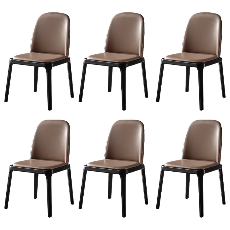 Chaises de salle à manger en bois de style scandinave, chaise sans bras à dossier solide pour salle à manger