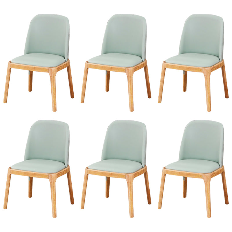 Chaises de salle à manger en bois de style scandinave, chaise sans bras à dossier solide pour salle à manger