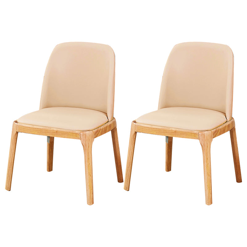 Chaises de salle à manger en bois de style scandinave, chaise sans bras à dossier solide pour salle à manger