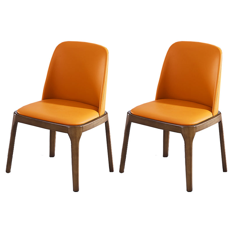 Chaises de salle à manger en bois de style scandinave, chaise sans bras à dossier solide pour salle à manger