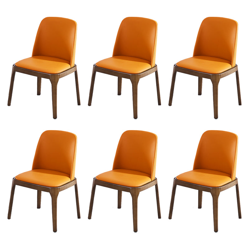 Chaises de salle à manger en bois de style scandinave, chaise sans bras à dossier solide pour salle à manger