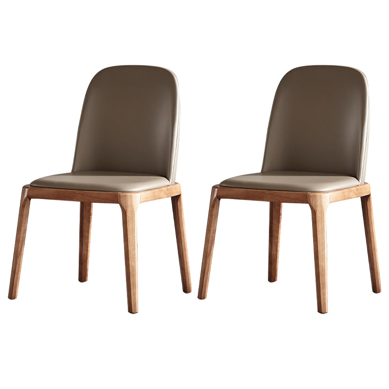 Chaises de salle à manger en bois de style scandinave, chaise sans bras à dossier solide pour salle à manger