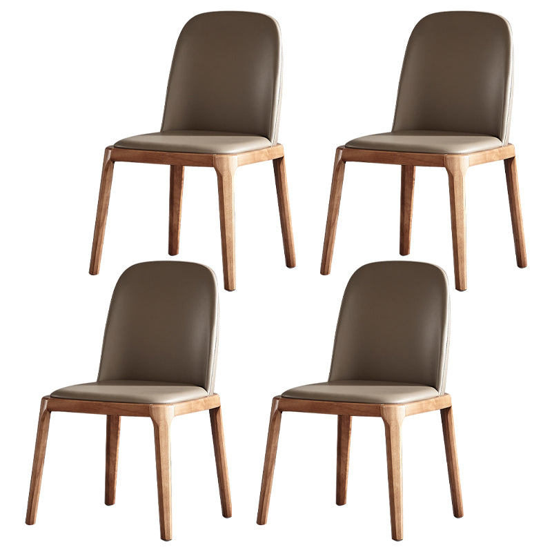 Chaises de salle à manger en bois de style scandinave, chaise sans bras à dossier solide pour salle à manger