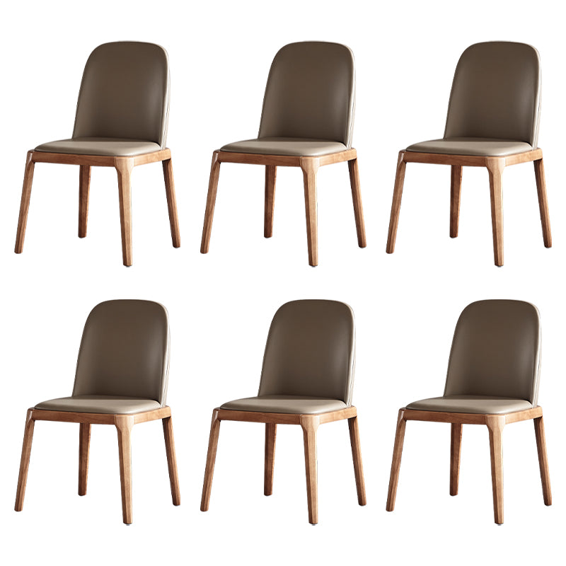 Chaises de salle à manger en bois de style scandinave, chaise sans bras à dossier solide pour salle à manger