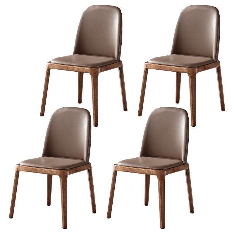 Chaises de salle à manger en bois de style scandinave, chaise sans bras à dossier solide pour salle à manger