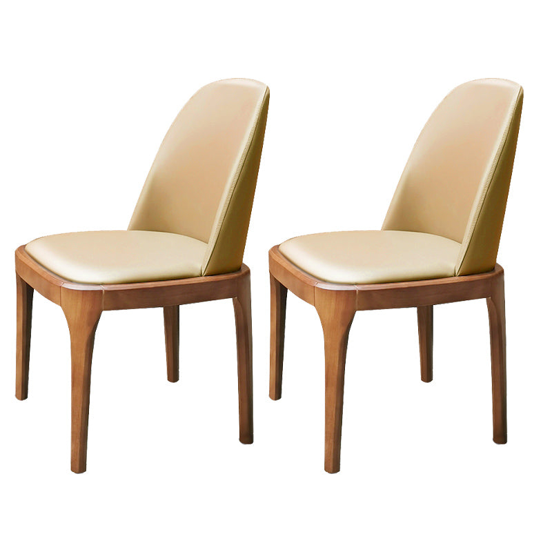 Chaises de salle à manger en bois de style scandinave, chaise sans bras à dossier solide pour salle à manger