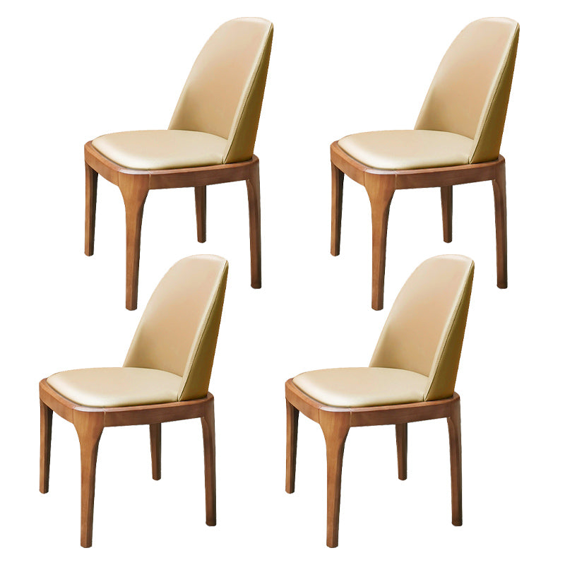 Chaises de salle à manger en bois de style scandinave, chaise sans bras à dossier solide pour salle à manger